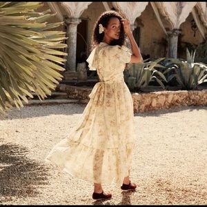 Doen Tarragon Dress Orchard Botanical Print